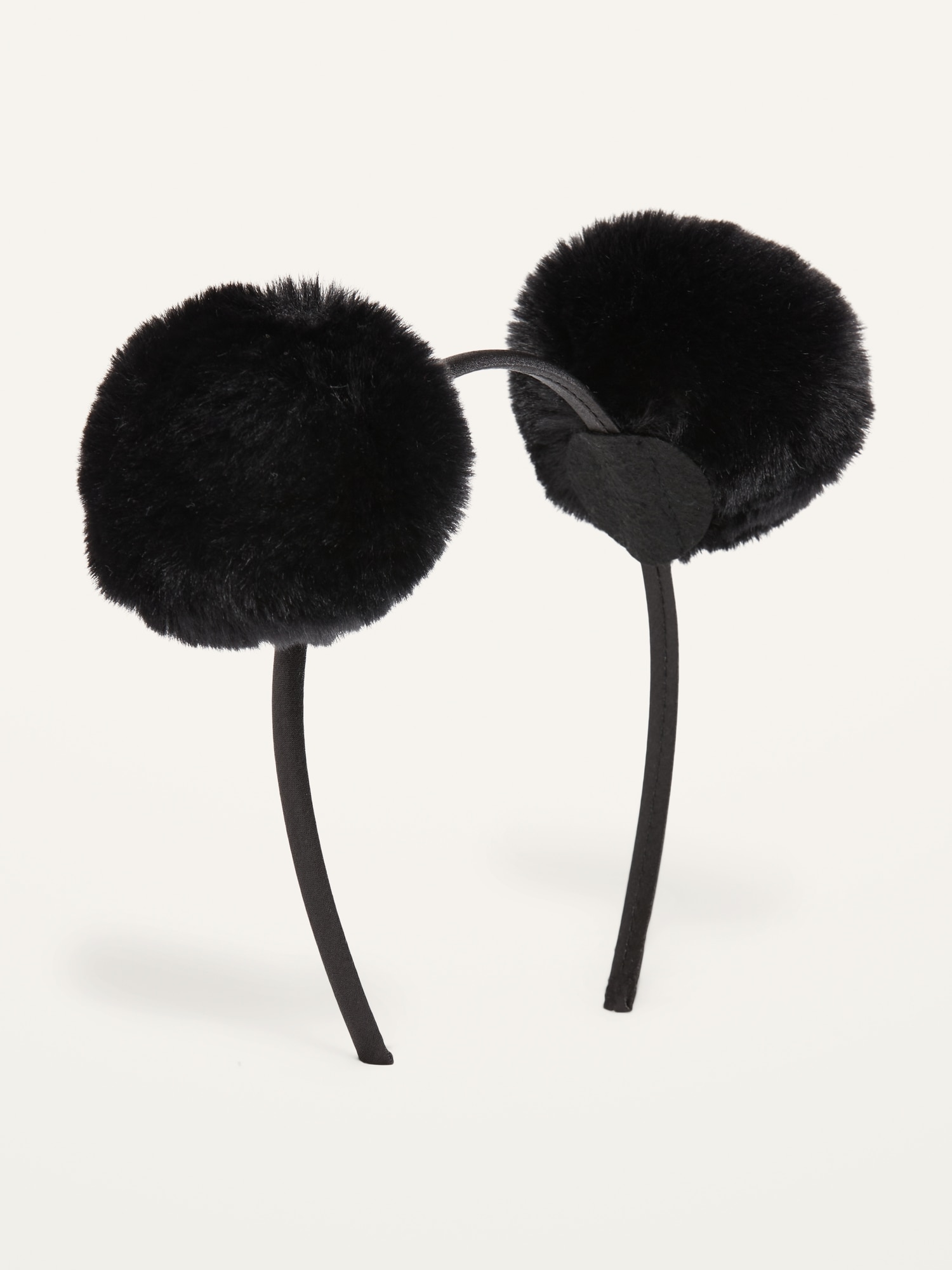 Old Navy Faux-Fur Pom-Pom Headband for Kids black. 1