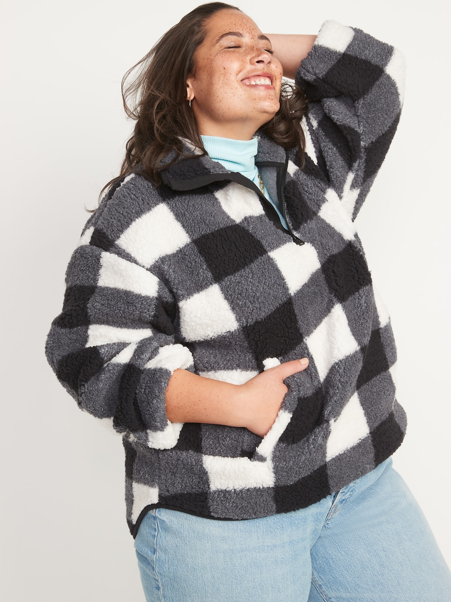 Sherpa pullover hot sale old navy