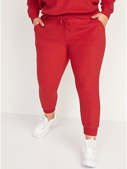 Mid-Rise Vintage Sherpa Sweatpants for Women