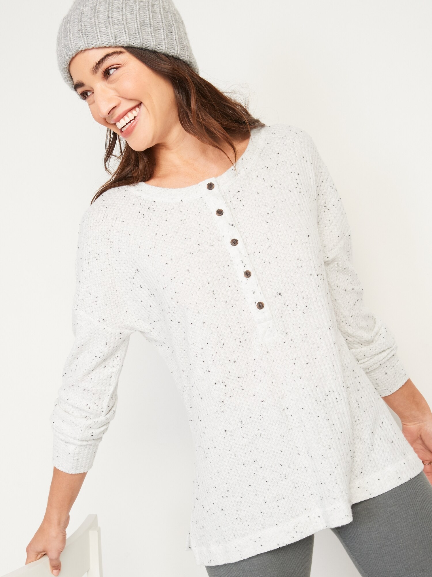 old navy waffle henley
