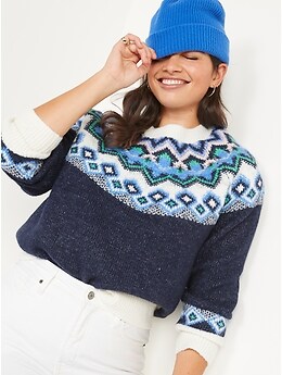 old navy fair isle sweater women