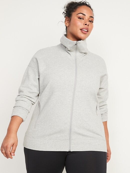 Image number 7 showing, Long-Sleeve Dynamic Fleece Ribbed Performance Jacket for Women