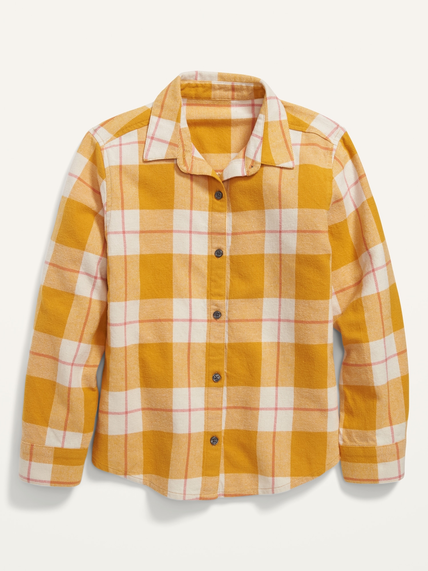 old navy yellow plaid shirt