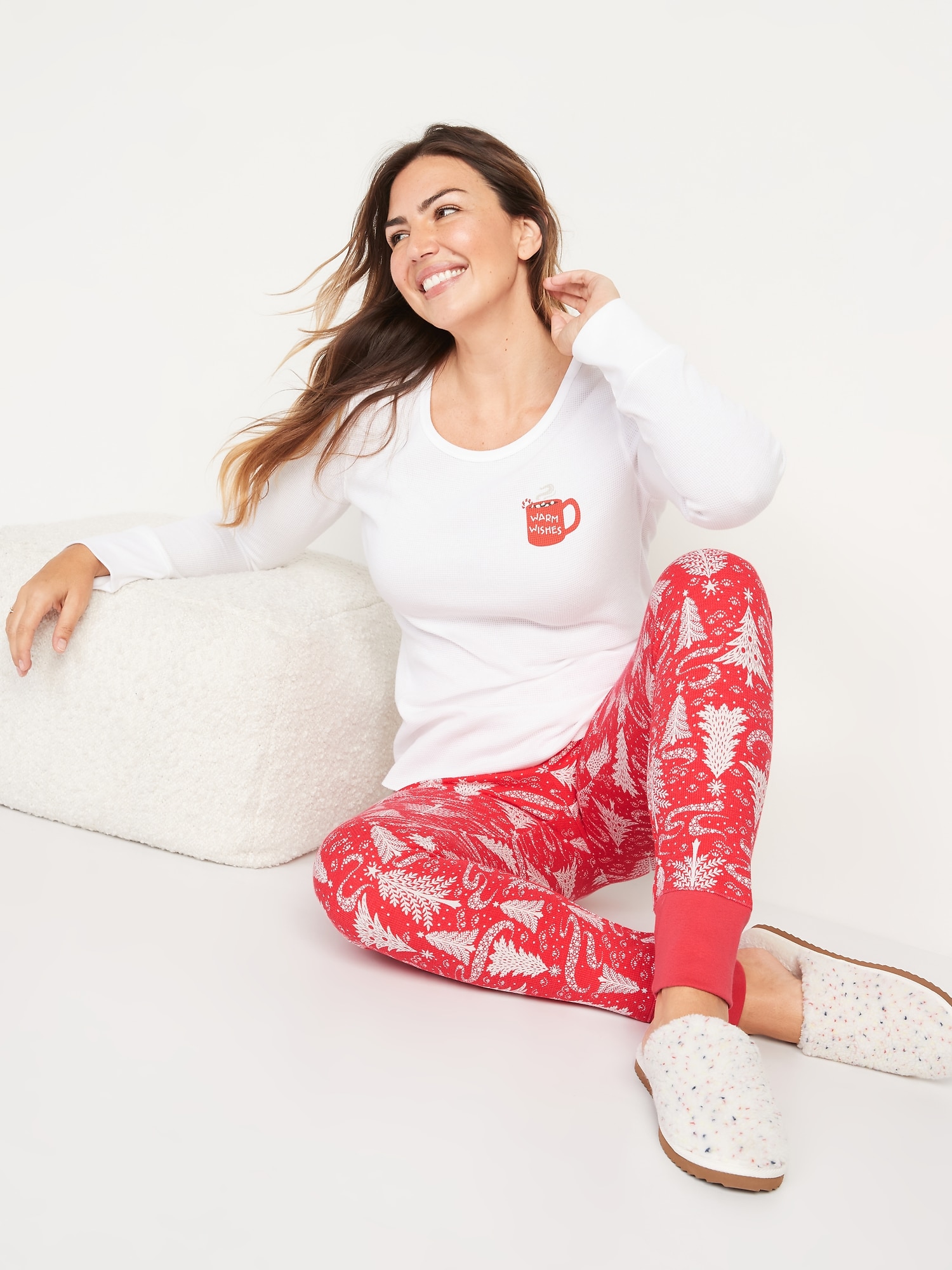 Matching Printed Thermal-Knit Pajama 
