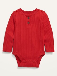 Cache-couche henley en tricot côtelé douillet unisexe pour Bébé