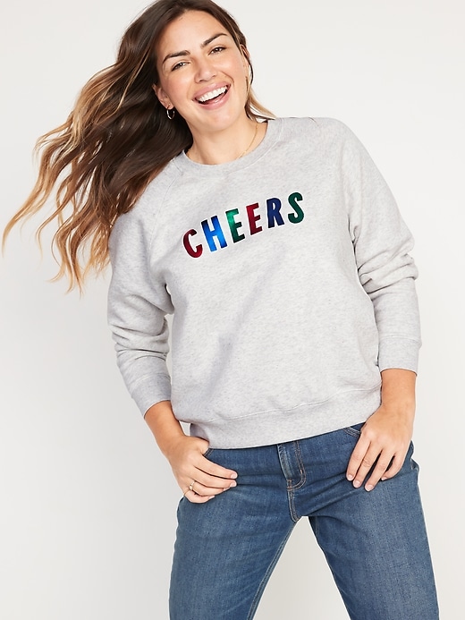 Vintage Crew-Neck Sweatshirt for Women