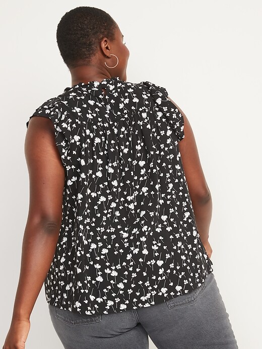 Image number 8 showing, Sleeveless Smocked Floral-Print Blouse for Women