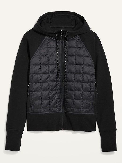 Image number 4 showing, Dynamic Fleece Quilted Hybrid Zip Hoodie for Women