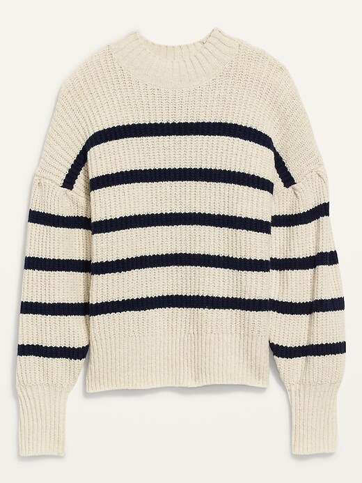 Image number 4 showing, Mock-Neck Striped Shaker-Stitch Sweater for Women