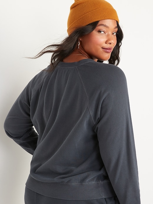 Image number 8 showing, Vintage Specially Dyed Crew-Neck Sweatshirt for Women