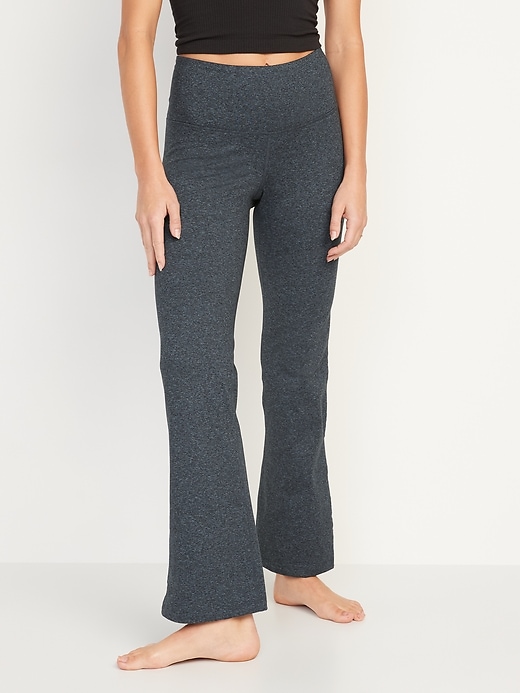 Image number 5 showing, High-Waisted CozeCore Flare Pants