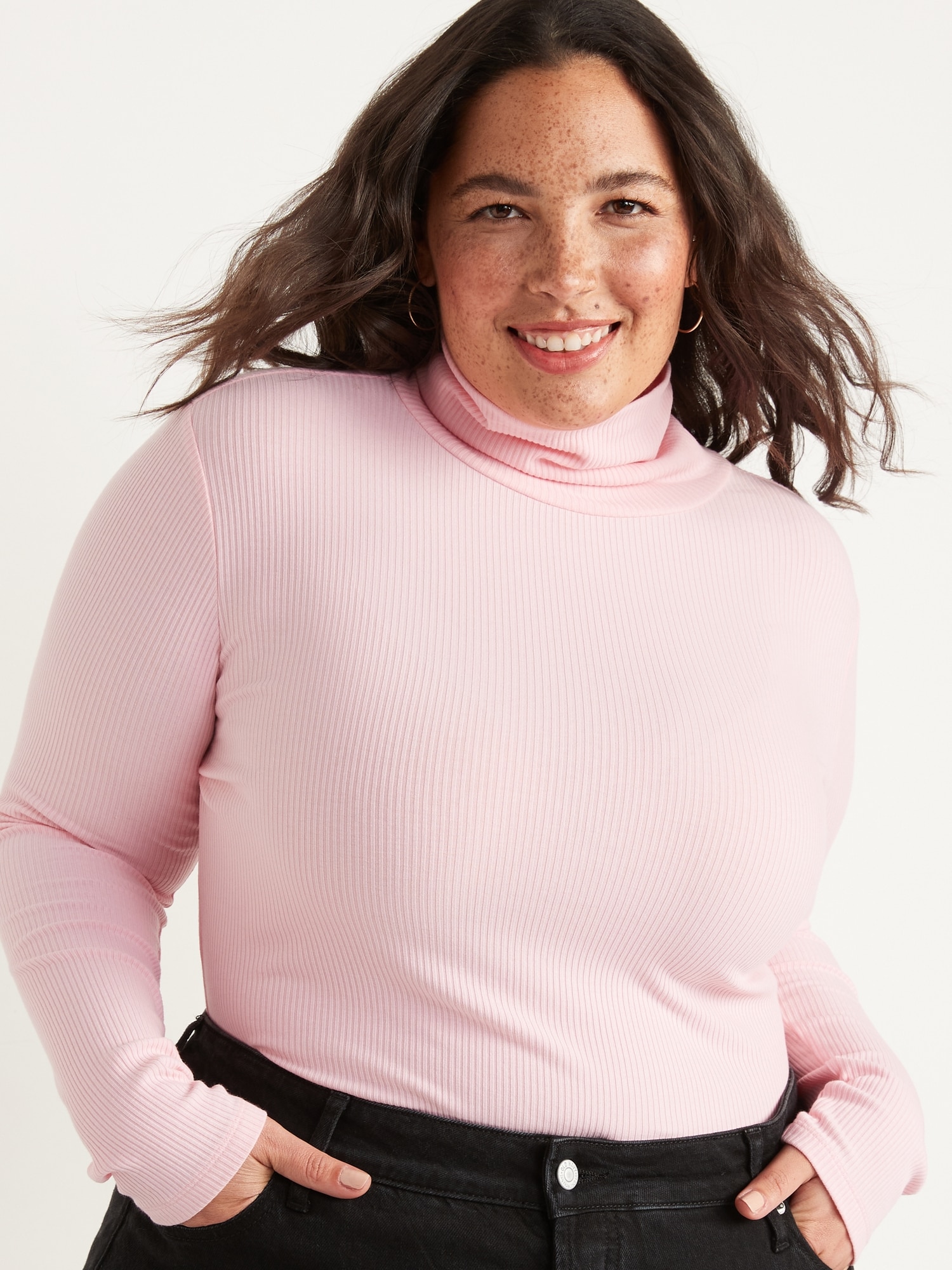 RibKnit Turtleneck Top for Women Old Navy