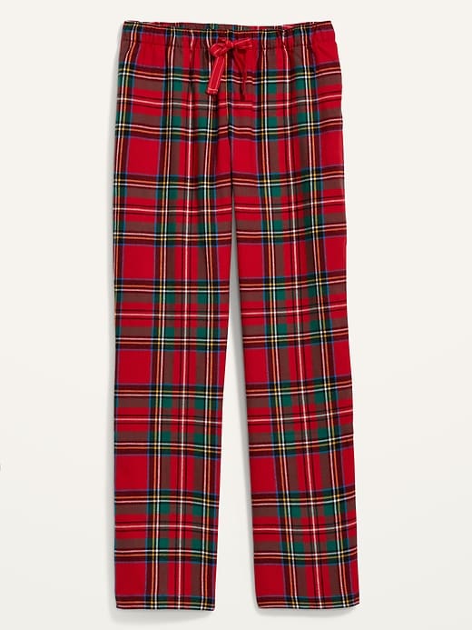 Image number 4 showing, Mid-Rise Flannel Pajama Pants