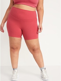 Extra High-Waisted PowerChill Hidden-Pocket Biker Shorts for Women -- 6-inch inseam