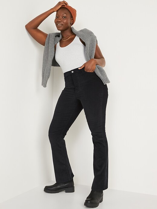 Image number 3 showing, Extra High-Waisted Kicker Boot-Cut Corduroy Pants for Women