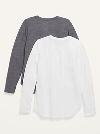 View large product image 3 of 3. Breathe ON Tulip-Hem Long-Sleeve Top 2-Pack for Girls