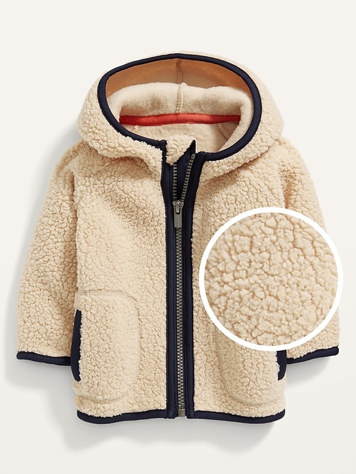 View large product image 1 of 1. Unisex Hooded Sherpa Jacket for Baby