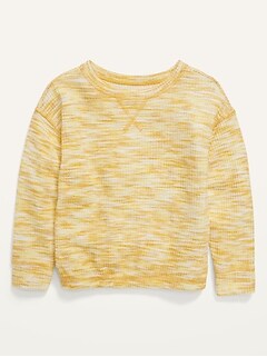 Cozy Thermal-Knit Sweatshirt for Toddler Girls