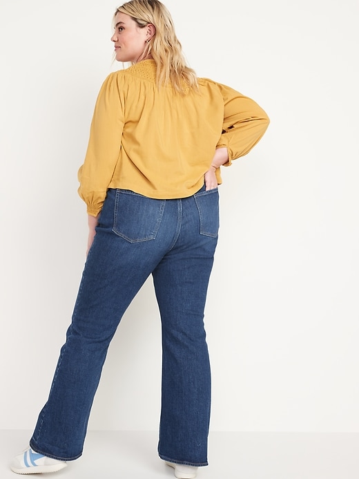 Image number 8 showing, Higher High-Rise Dark-Wash Flare Jeans for Women