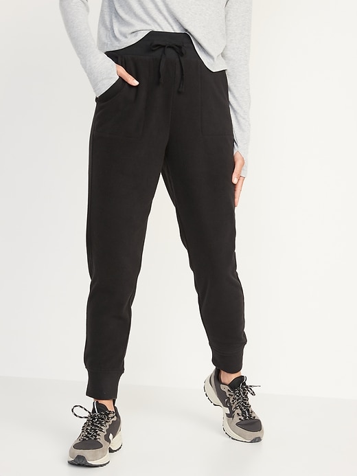 Image number 5 showing, Extra High-Waisted Microfleece Jogger Sweatpants