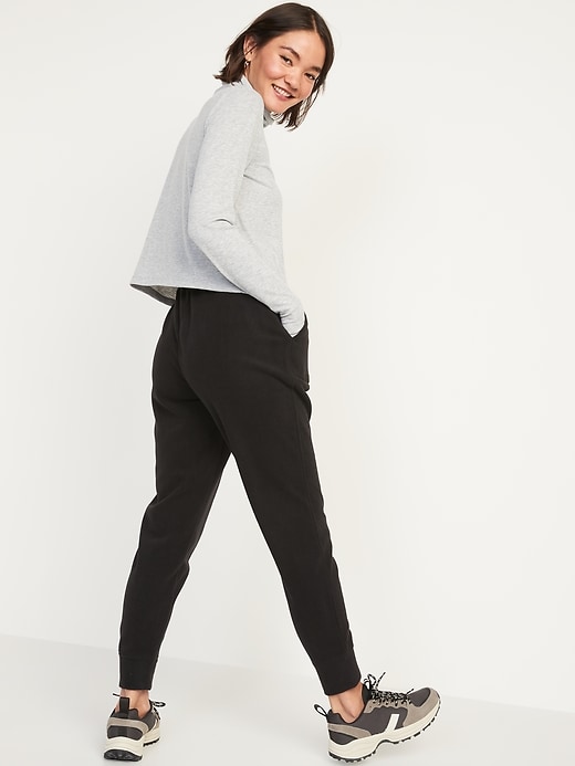 Image number 6 showing, Extra High-Waisted Microfleece Jogger Sweatpants