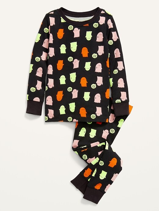 View large product image 1 of 2. Unisex Glow-in-the-Dark Ghosts Pajama Set for Toddler & Baby