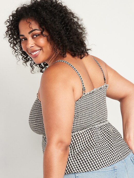 Sleeveless Smocked-Bodice Gingham Top | Old Navy