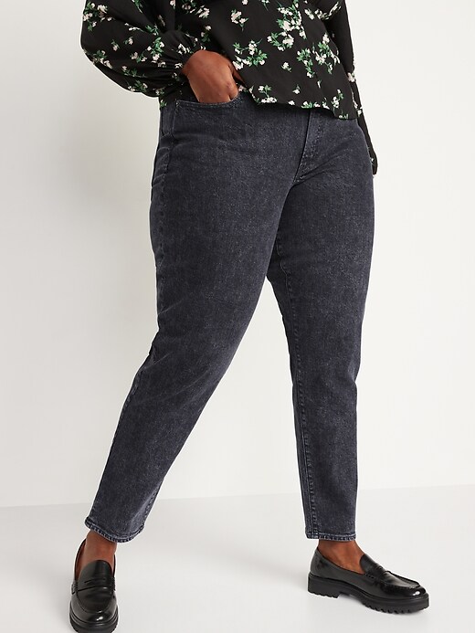 Image number 7 showing, High-Waisted O.G. Straight Black-Wash Jeans for Women