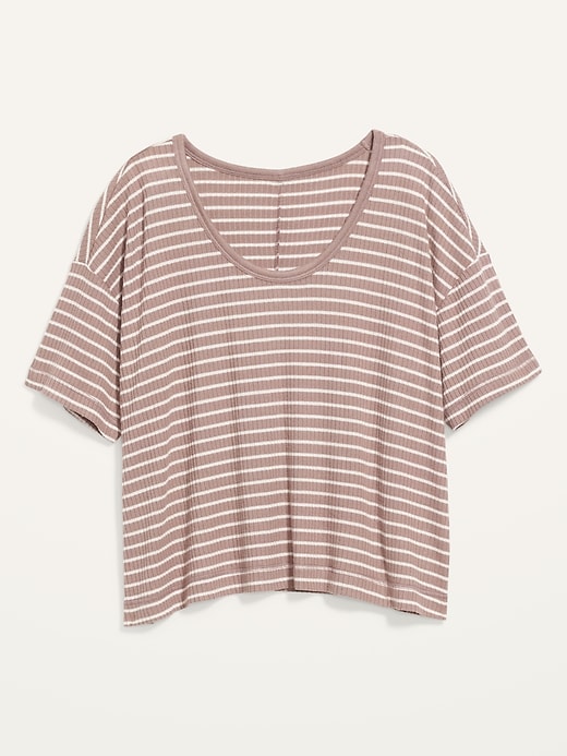 Image number 1 showing, Cozy Rib-Knit Easy T-Shirt for Women