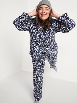 Pyjama en flanelle à motifs pour femme