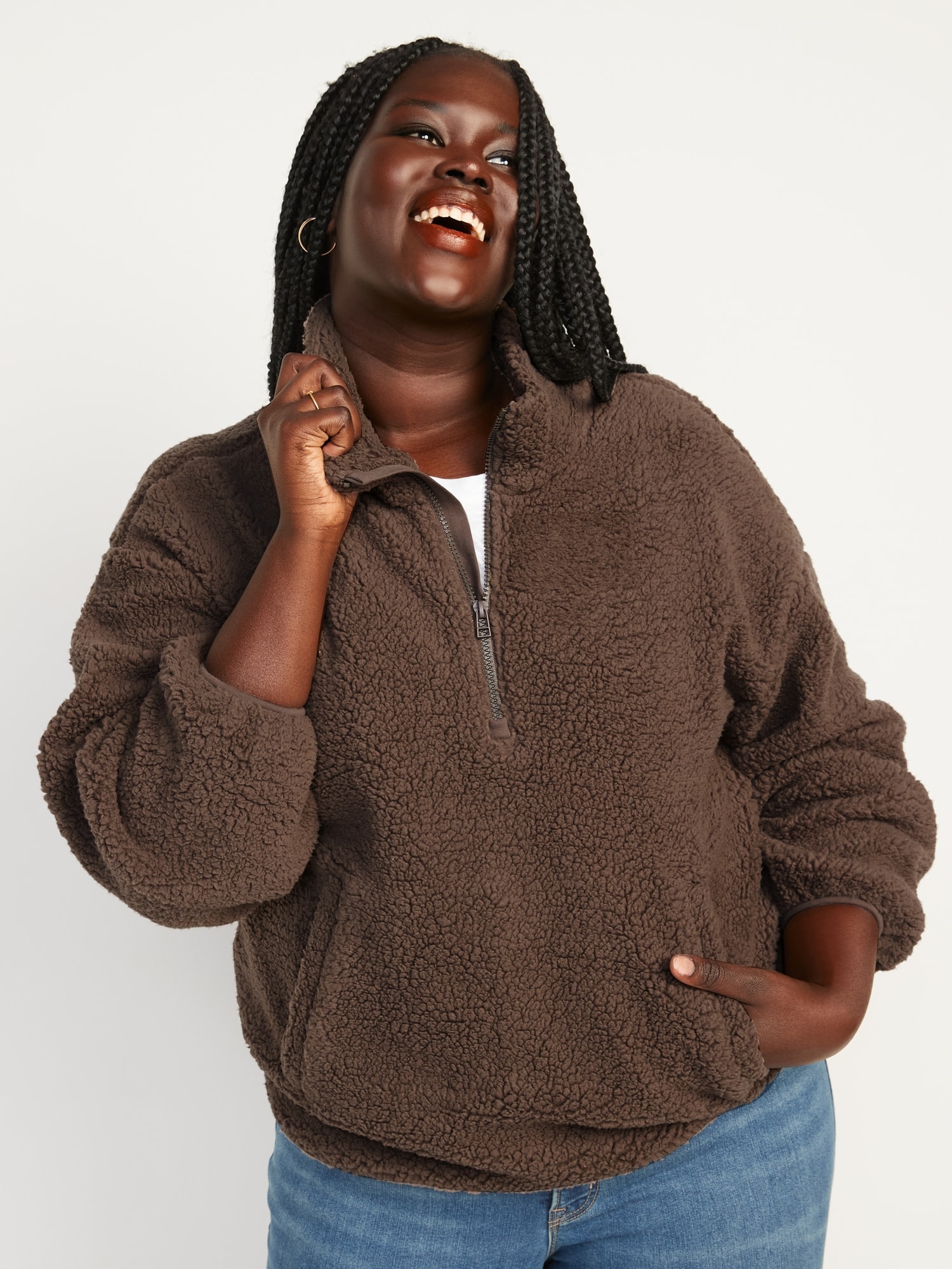 Cozy sherpa clearance pullover