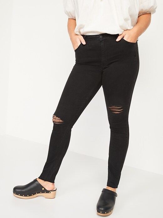 Image number 1 showing, Mid-Rise Raw-Edge Rockstar Ankle Jeans for Women 