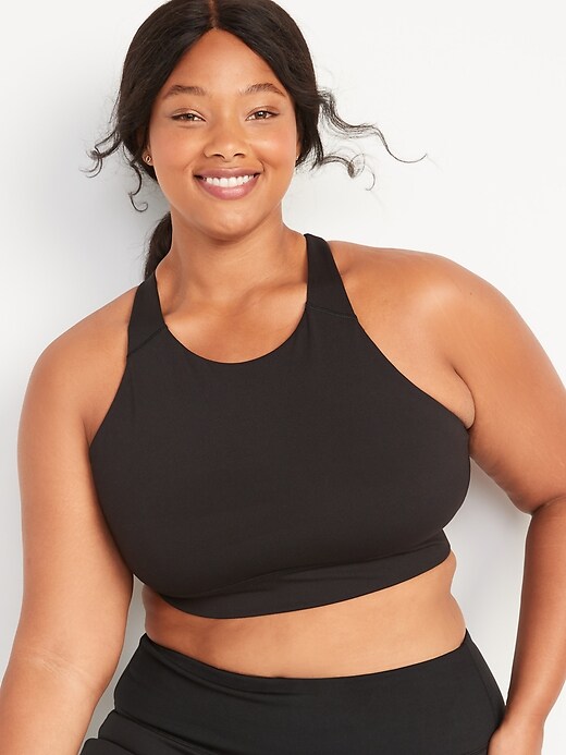 Image number 7 showing, Medium-Support Strappy Longline Sports Bra 2X-4X
