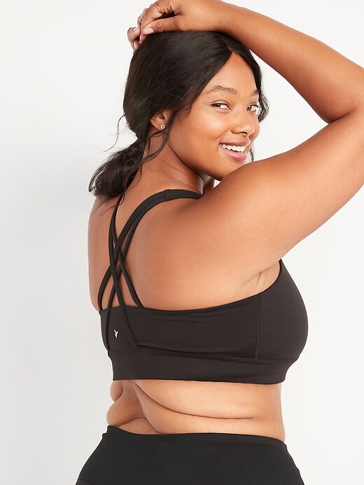 Image number 8 showing, Medium-Support Strappy Longline Sports Bra 2X-4X