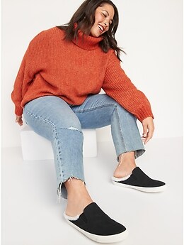 Fleece lined clearance mules