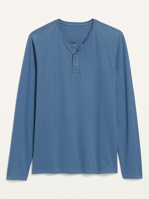 Image number 4 showing, Soft-Washed Long-Sleeve Henley T-Shirt
