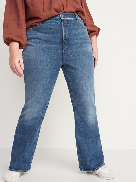 Image number 7 showing, Higher High-Rise Medium-Wash Flare Jeans