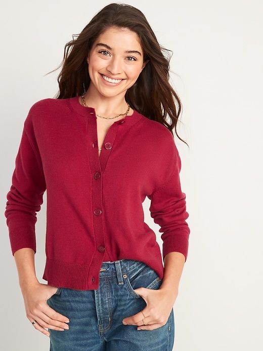 Crew-Neck Cardigan Sweater for Women | Old Navy