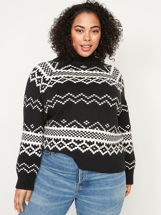 Image number 7 showing, Cozy Fair Isle Turtleneck Sweater for Women
