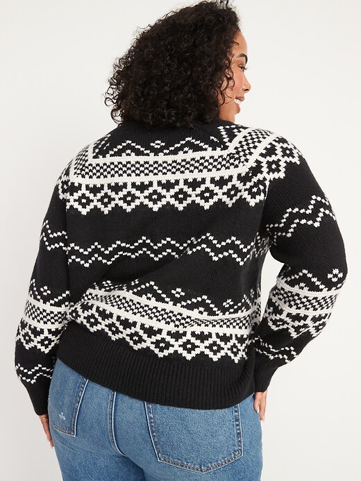 Image number 8 showing, Cozy Fair Isle Turtleneck Sweater for Women