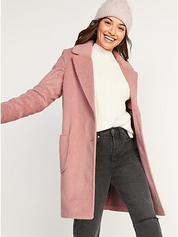 Oversized Soft-Brushed Overcoat for Women