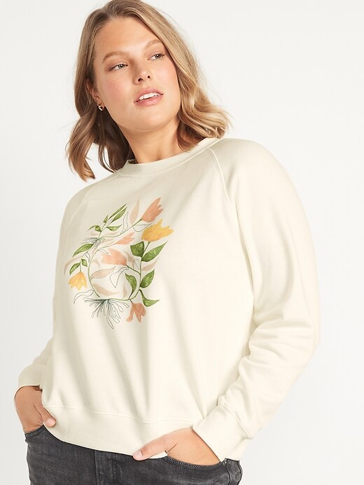 Old Navy Vintage Crew-Neck Sweatshirt for Women. 1