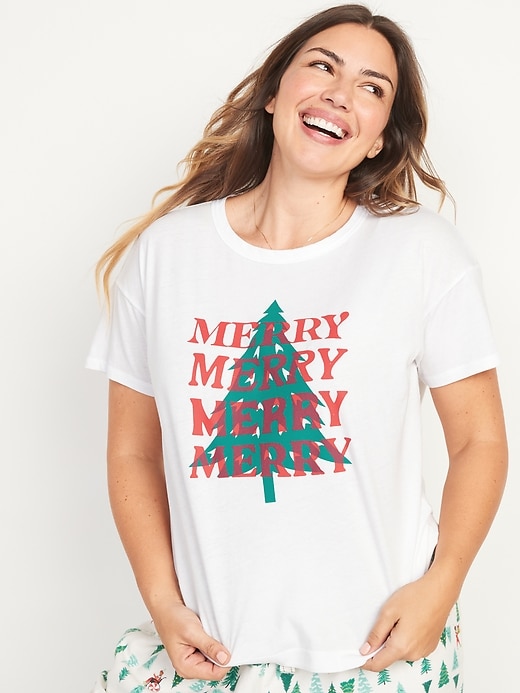 Image number 1 showing, Matching Holiday Graphic T-Shirt for Women