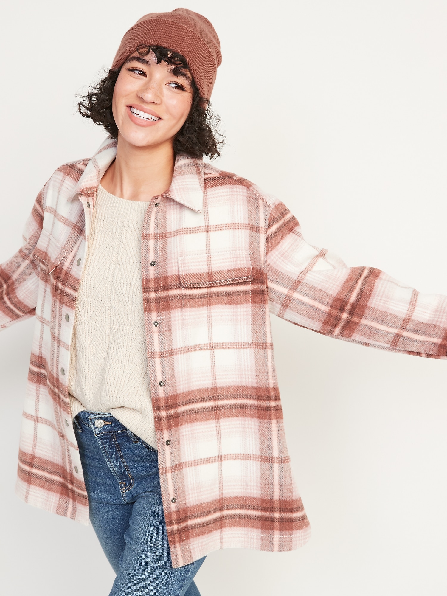 Transitional Plaid Utility Shacket for Women | Old Navy