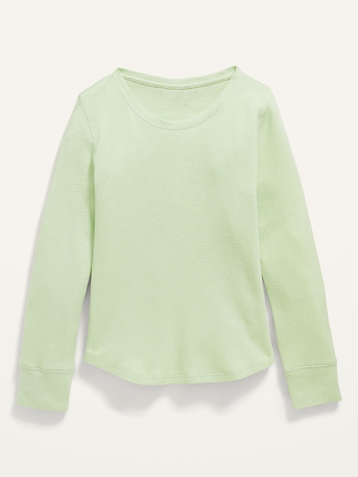 View large product image 1 of 1. Long-Sleeve Solid Thermal T-Shirt for Girls