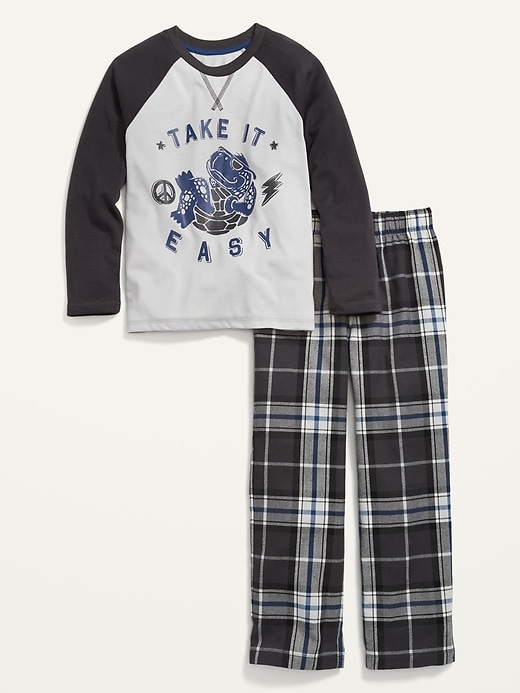 View large product image 1 of 1. Graphic Long-Sleeve Pajama Set For Boys