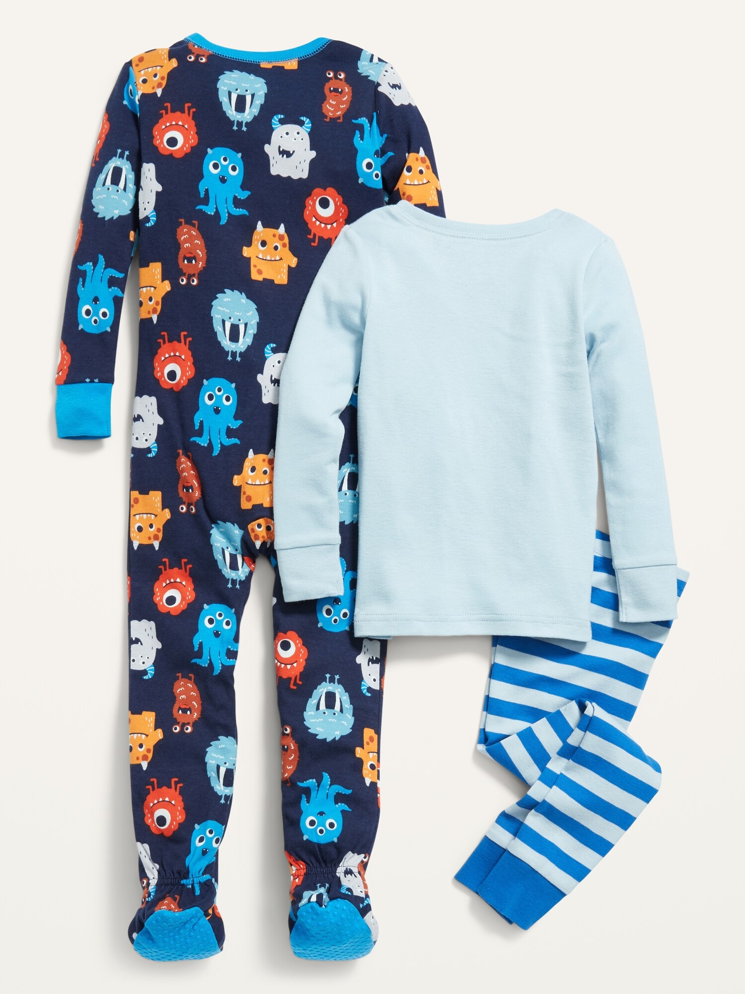 Unisex 3-Pack Graphic Pajama Set and Footie Pajama One-Piece for ...