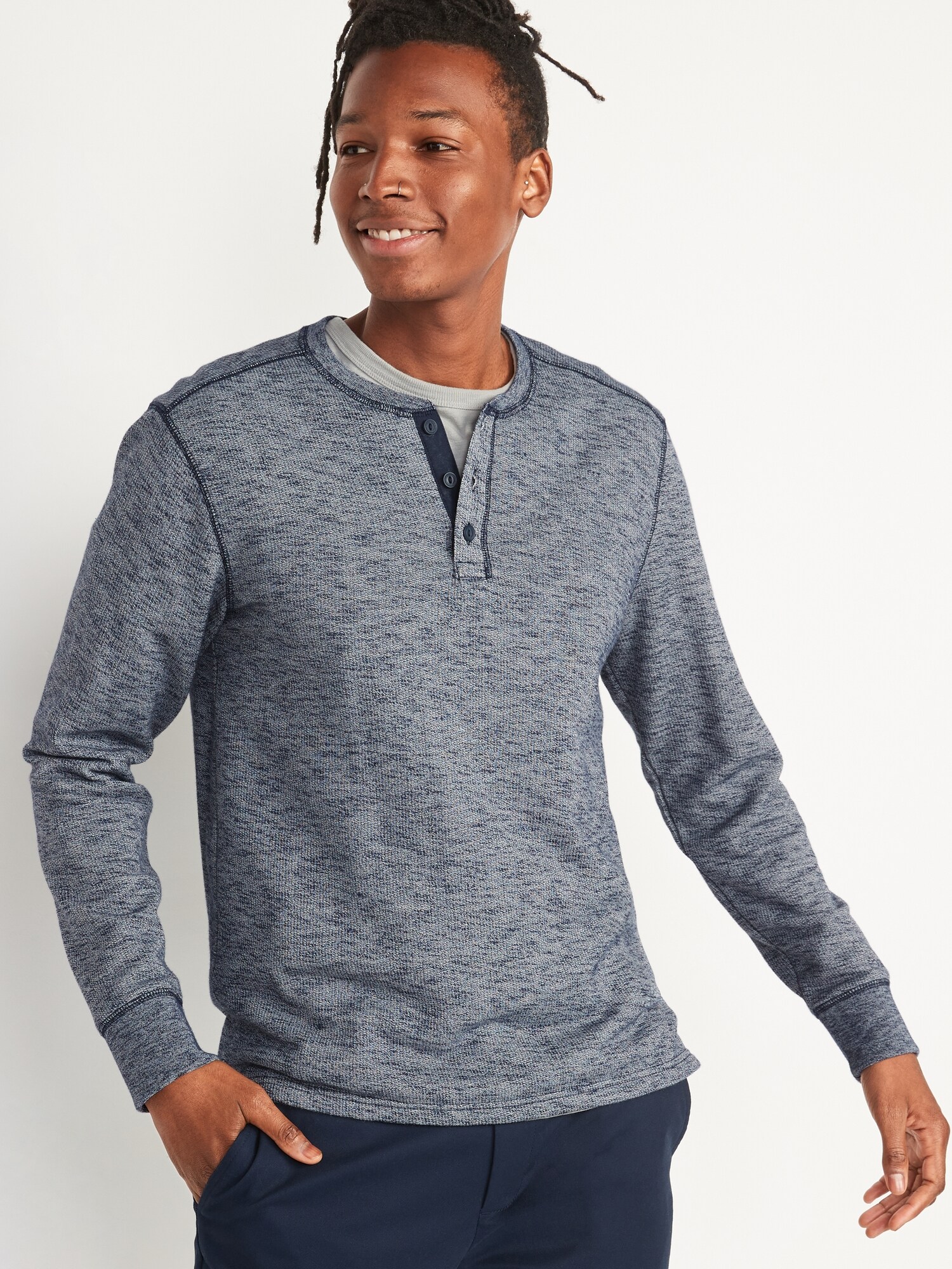 Cozy on sale henley sweatshirt