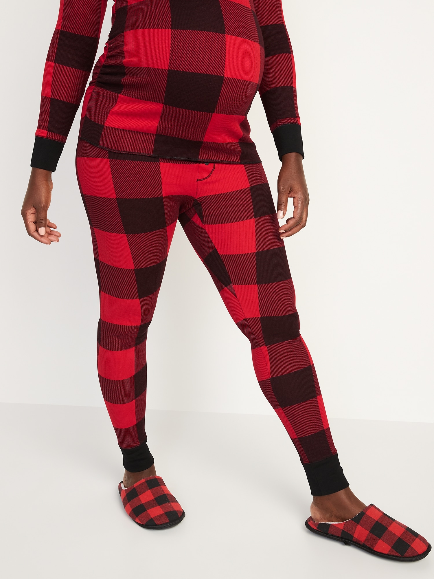 Old Navy Maternity Matching Pajama Thermal Leggings, Ring the Jingle  Bells! Old Navy's Holiday Pajamas Are Now 50% Off For the Whole Family