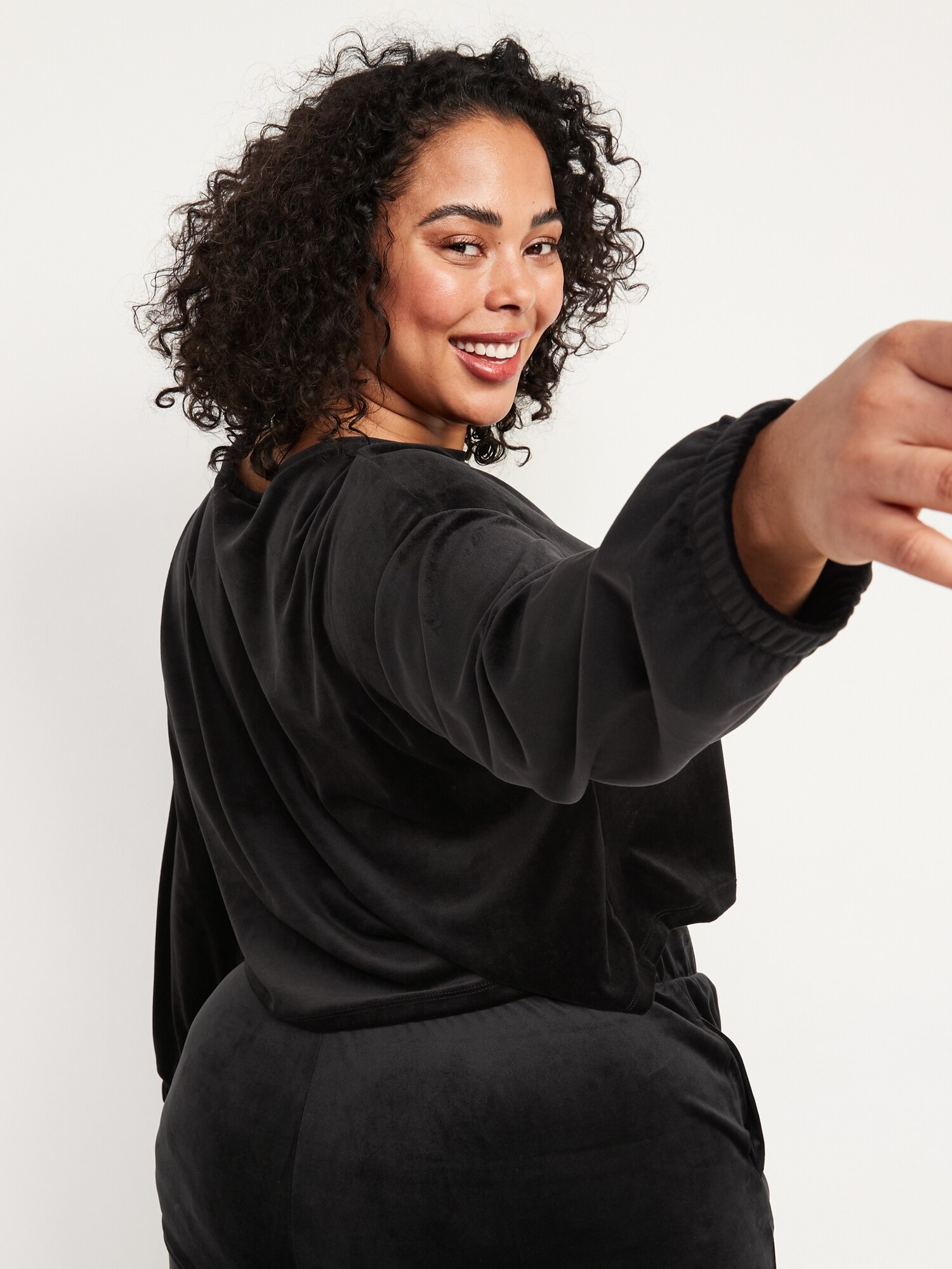 Long-Sleeve Velvet Pajama Top for Women | Old Navy